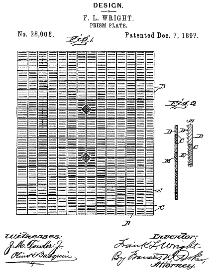 D28,008 &middot; Wright &middot; "Design for a Prism-Plate"