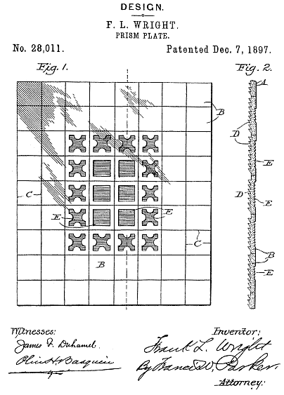 D28,011 &middot; Wright &middot; "Design for a Prism-Plate"