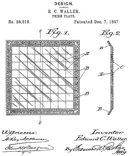 D28,016 &middot; Waller &middot; "Design for a Prism-Plate"