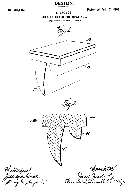 D30,145 &middot; Jacobs &middot; Design for a Lens or Glass for Gratings