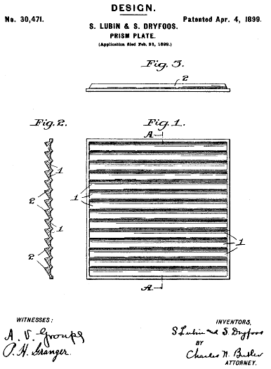 D30,471 &middot; Lubin & Dryfoos &middot; Design for a Prism-Plate