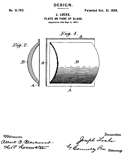 D31,763 &middot; Locke &middot; Design for a Plate or Pane of Glass