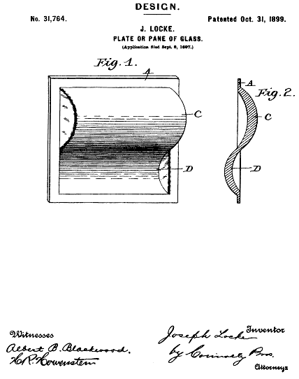 D31,764 &middot; Locke &middot; Design for a Plate or Pane of Glass