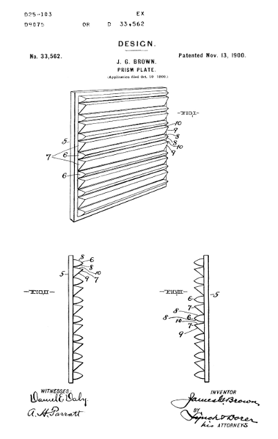 D33,562 &middot; Brown &middot; Design for a Prism-Plate