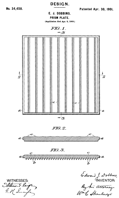 D34,458 &middot; Dobbins &middot; Design for a Prism-Plate