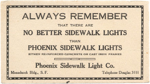 Phoenix Sidewalk Light Co. blotter Phoenix Sidewalk Light Co. blotter