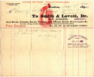 Smith & Lovett 1900 bill