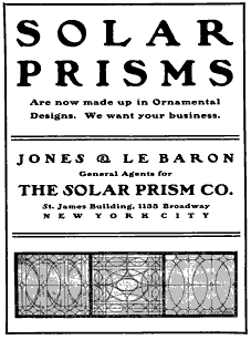 Solar Prism Co ad from Architecture, 1901