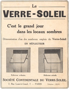 Verre-Soleil ad in L'Illustration, January 11, 1913